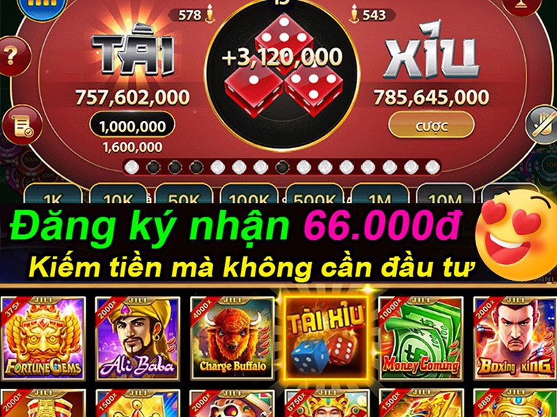 Giao diện ứng dụng mb66 với các trò chơi đa dạng