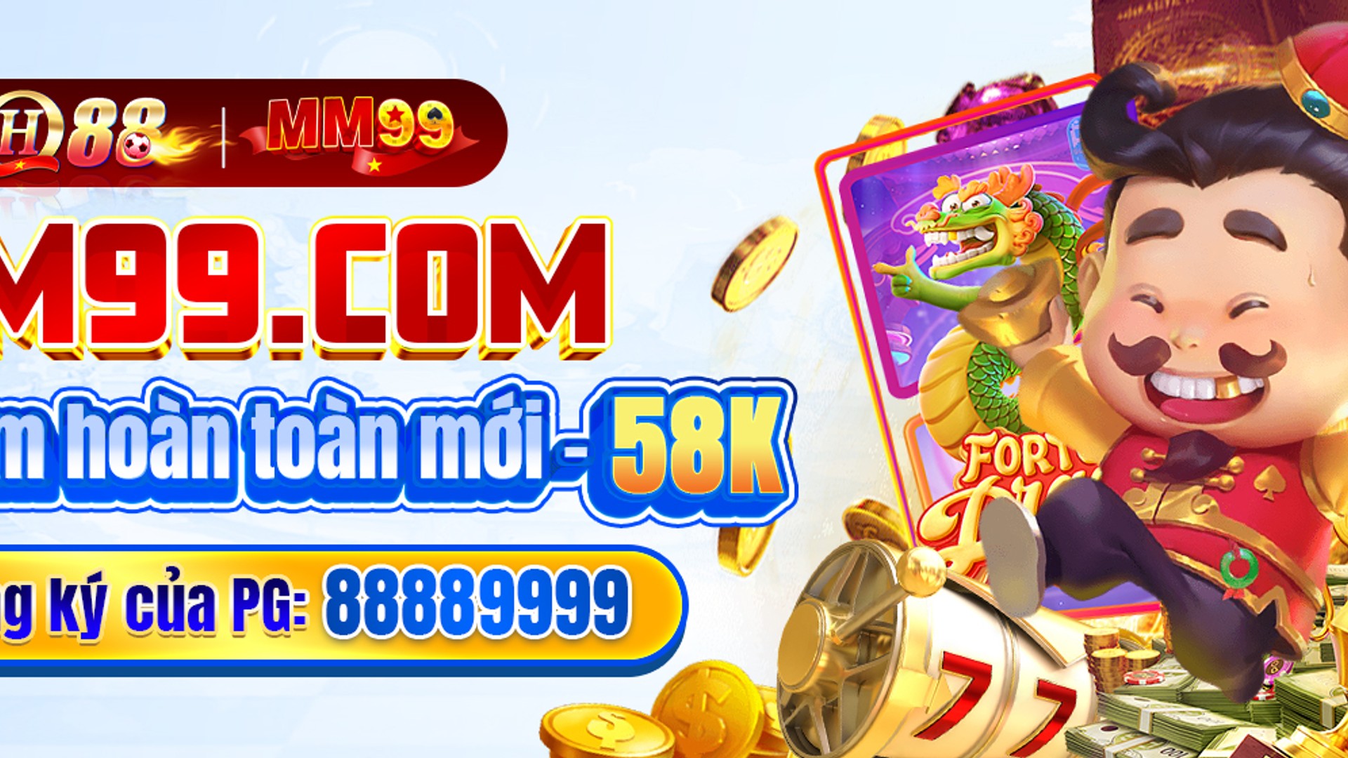 Banner chào mừng mb66 với biểu tượng đăng ký và đăng nhập